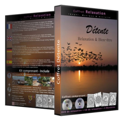 Coffret DVD Détente CD + DVD + 4 tableaux à colorier